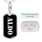 Aldo v2 - Luxury Dog Tag Keychain