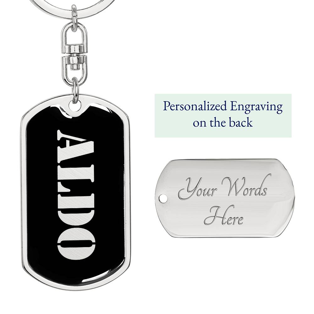Aldo v2 - Luxury Dog Tag Keychain