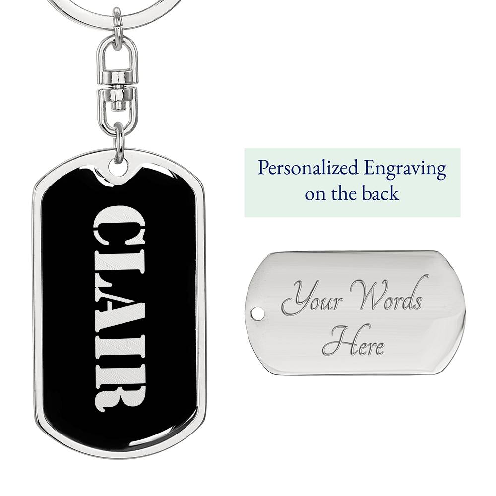 Clair v2 - Luxury Dog Tag Keychain