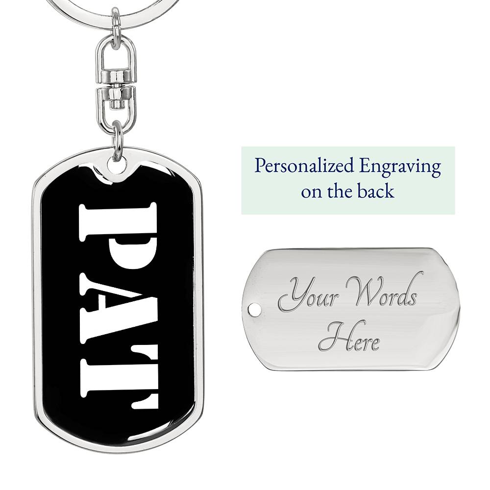 Pat v2 - Luxury Dog Tag Keychain