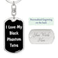 Love My Black Phantom Tetra v3 - Luxury Dog Tag Keychain
