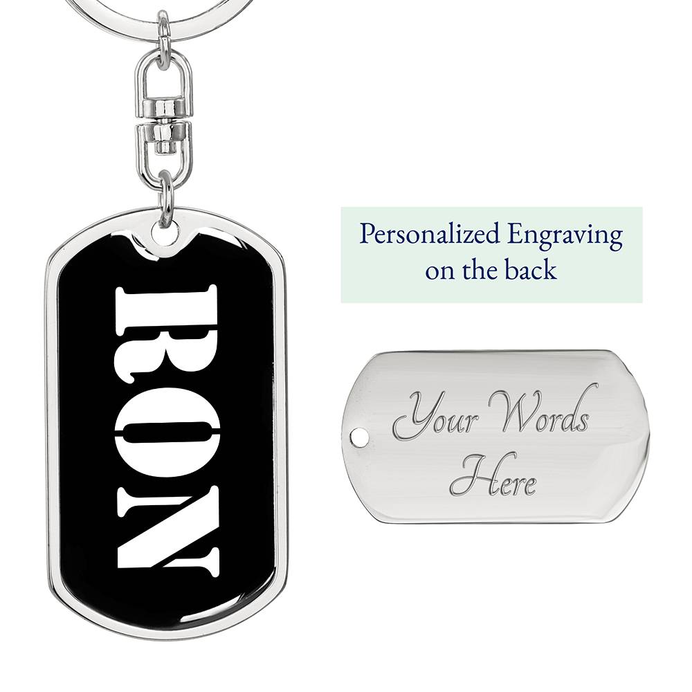 Ron v2 - Luxury Dog Tag Keychain