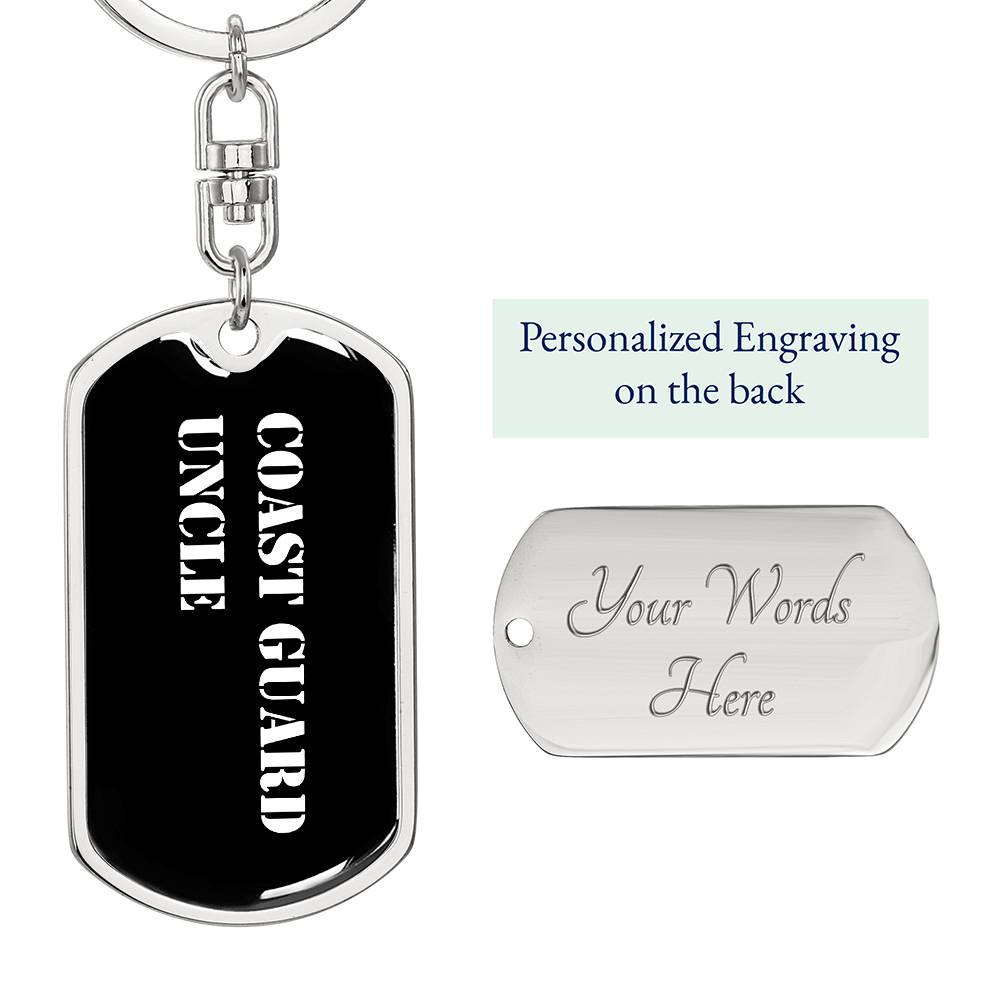 Coast Guard Uncle v3 - Luxury Dog Tag Keychain