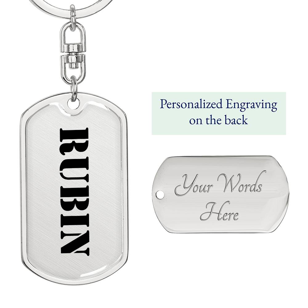 Rubin - Luxury Dog Tag Keychain