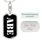 Abe v3 - Luxury Dog Tag Keychain