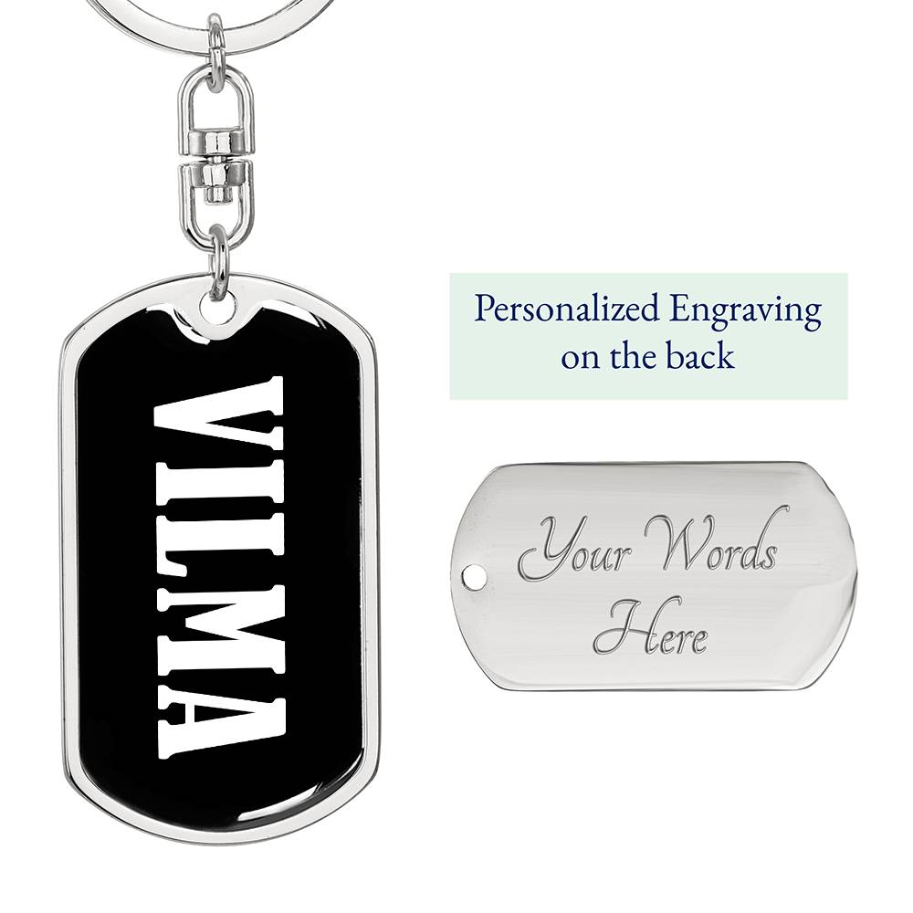 Vilma v03 - Luxury Dog Tag Keychain
