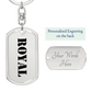 Royal - Luxury Dog Tag Keychain