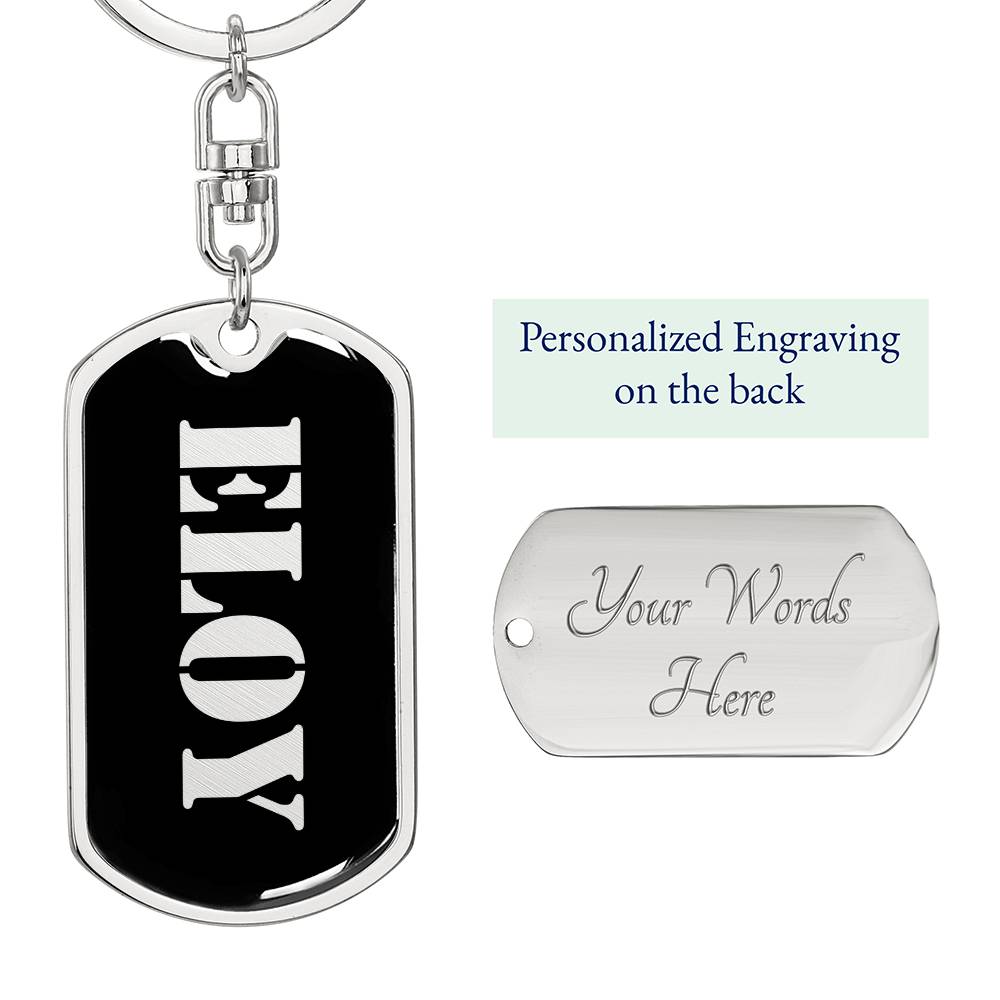 Eloy v2 - Luxury Dog Tag Keychain