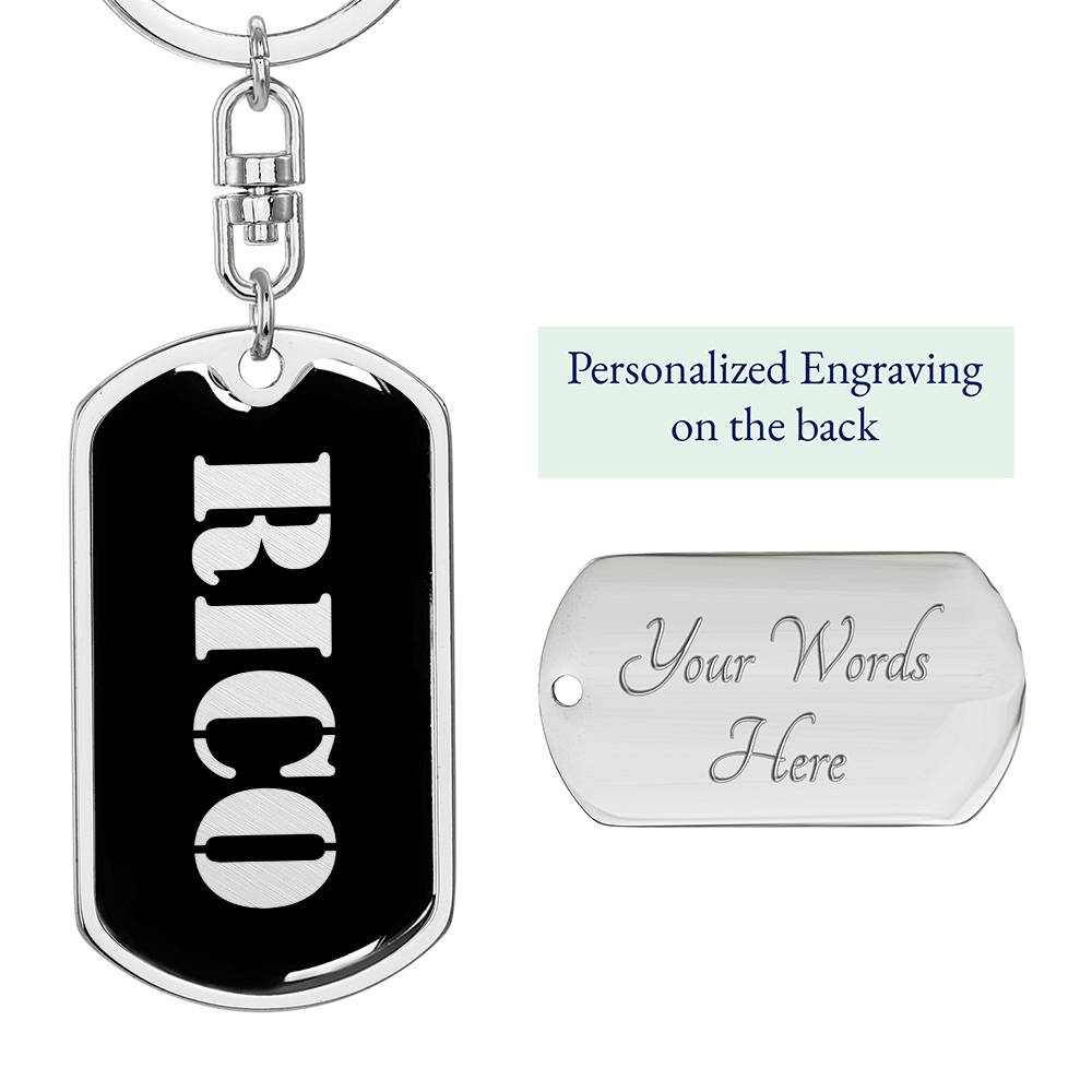 Rico v2 - Luxury Dog Tag Keychain