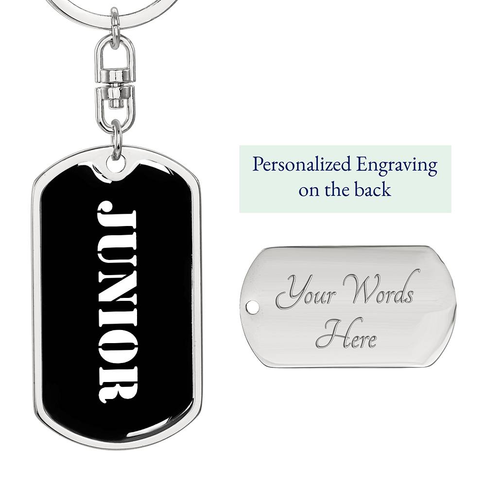 Junior v2 - Luxury Dog Tag Keychain