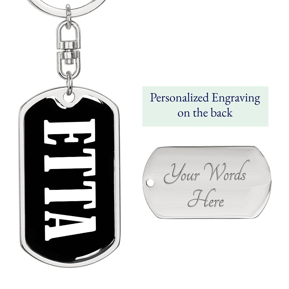 Etta v03 - Luxury Dog Tag Keychain