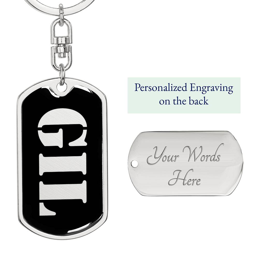 Gil v2 - Luxury Dog Tag Keychain