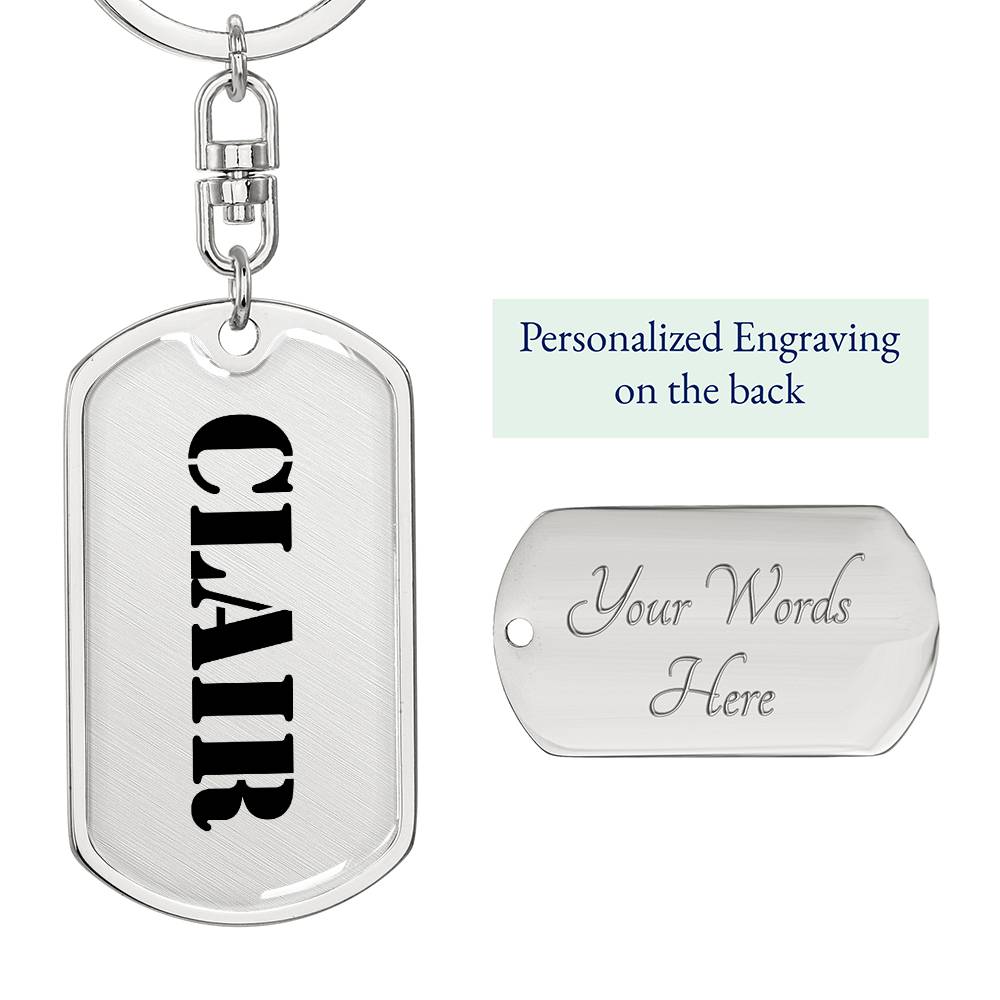 Clair - Luxury Dog Tag Keychain
