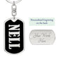 Nell v02 - Luxury Dog Tag Keychain