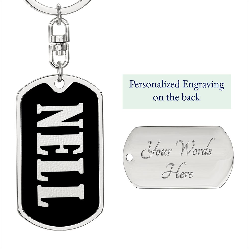 Nell v02 - Luxury Dog Tag Keychain