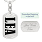 Lea v01 - Luxury Dog Tag Keychain