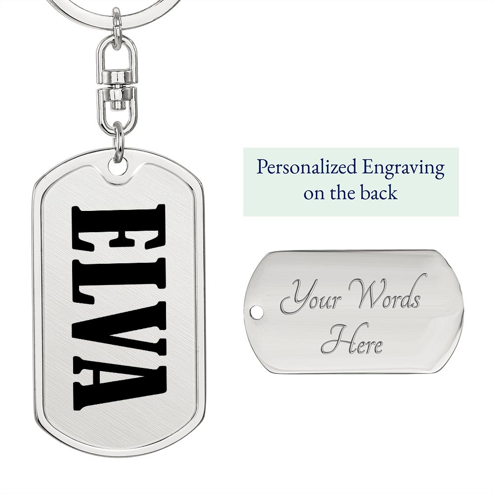 Elva v01 - Luxury Dog Tag Keychain