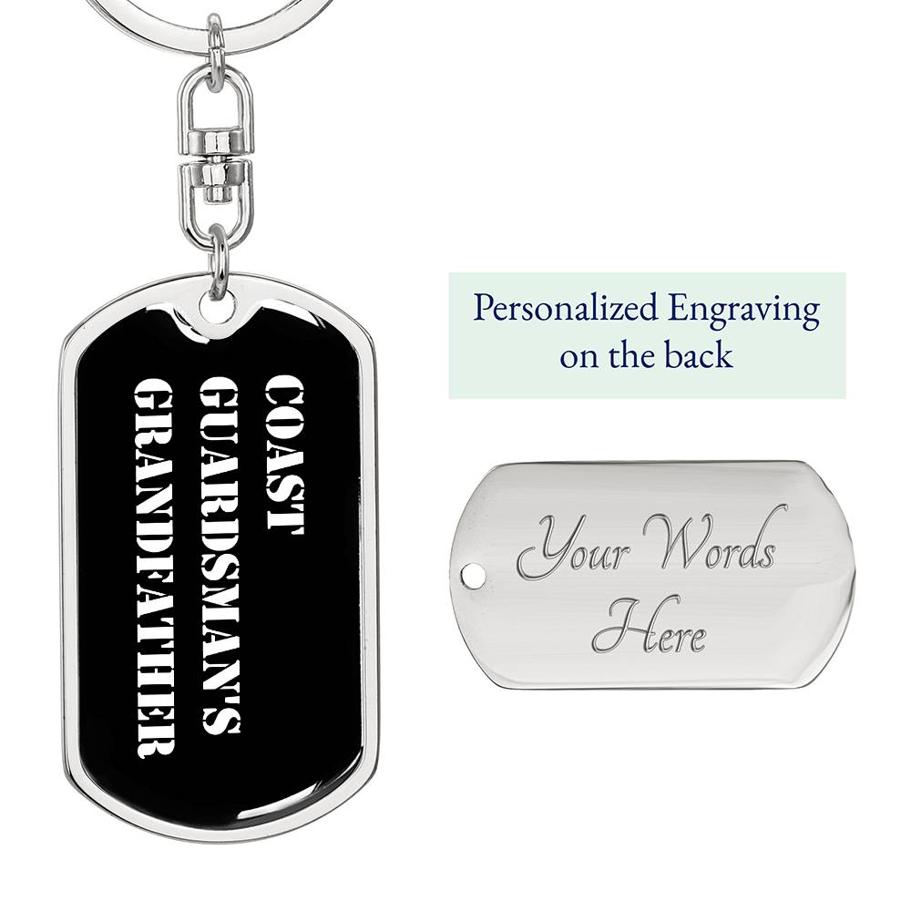 Coast Guardsman's Grandfather v3 - Luxury Dog Tag Keychain