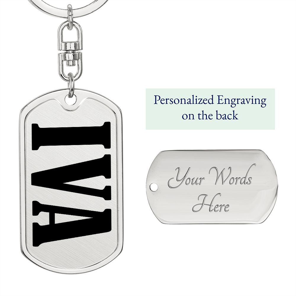 Iva v01 - Luxury Dog Tag Keychain