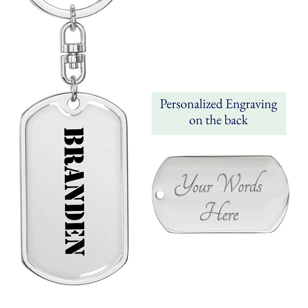 Branden - Luxury Dog Tag Keychain