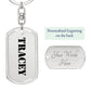 Tracey - Luxury Dog Tag Keychain
