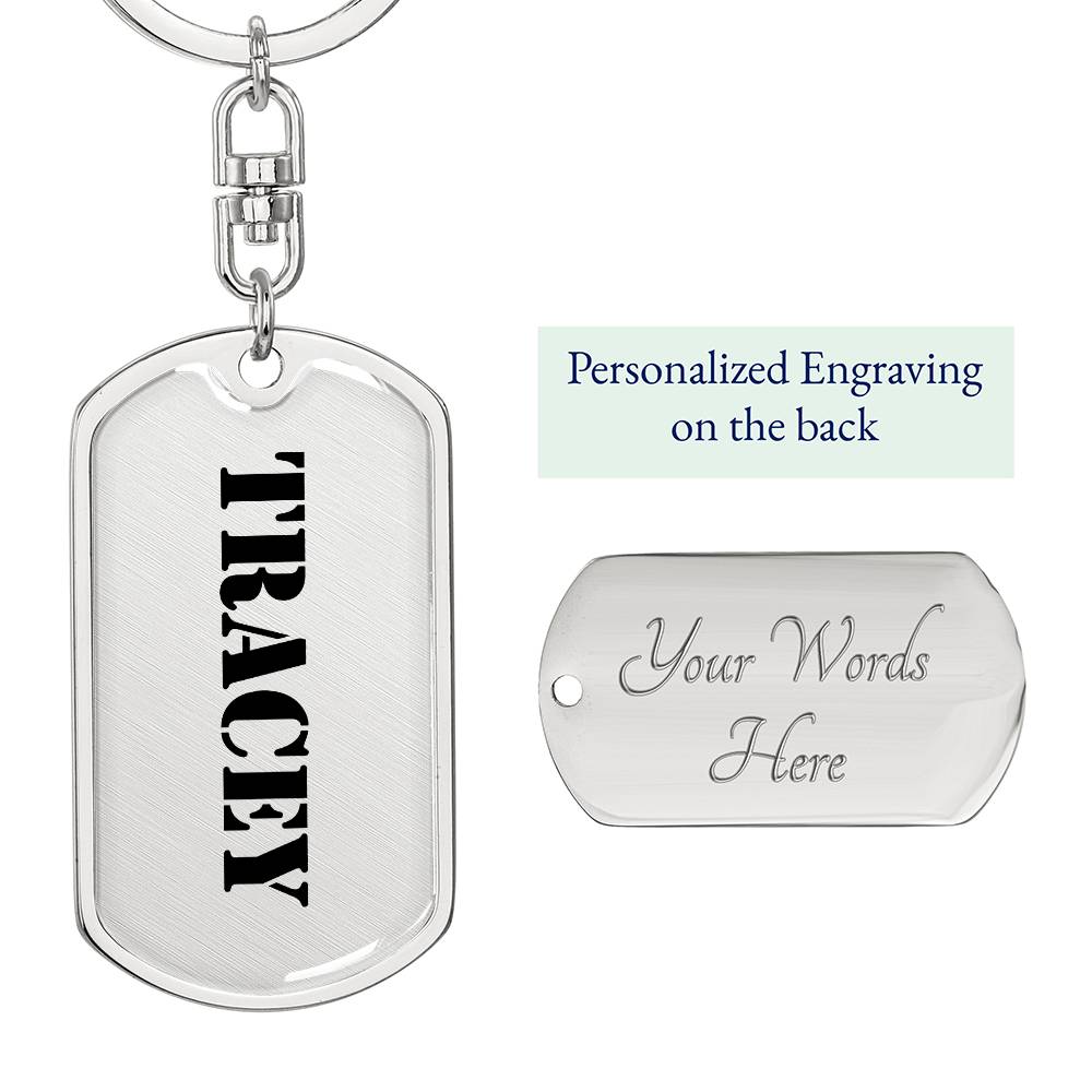 Tracey - Luxury Dog Tag Keychain