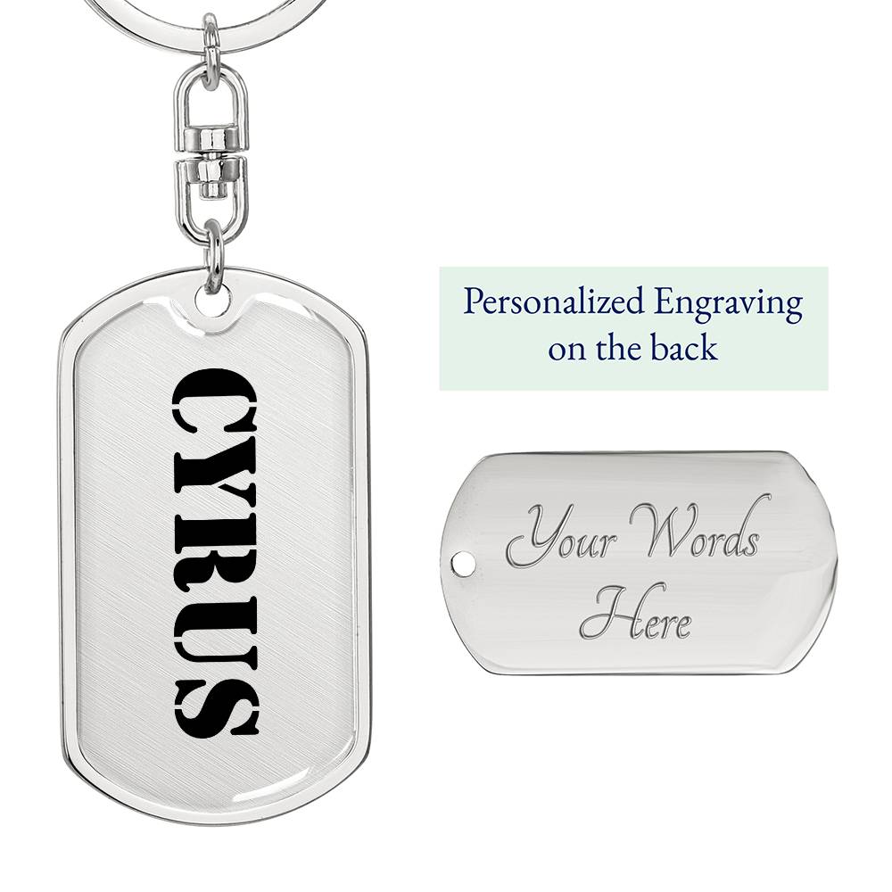 Cyrus - Luxury Dog Tag Keychain