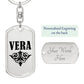 Vera v01a - Luxury Dog Tag Keychain