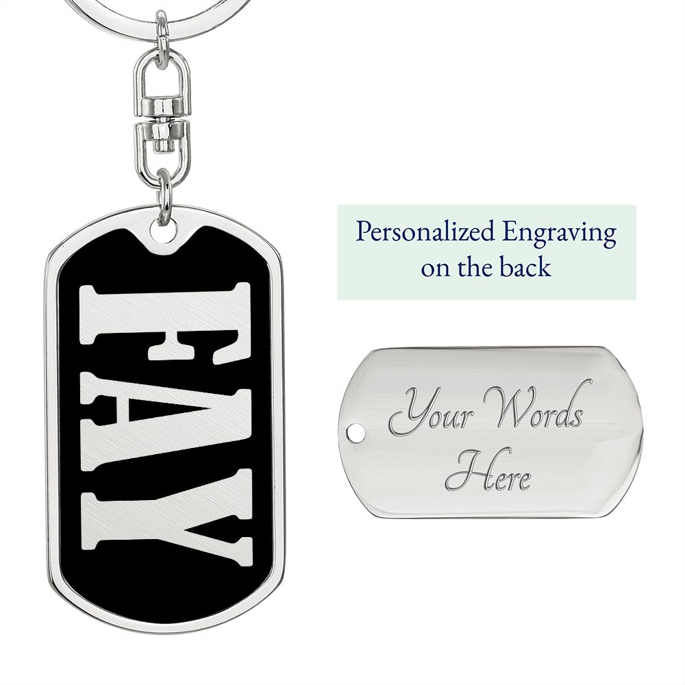 Fay v02 - Luxury Dog Tag Keychain