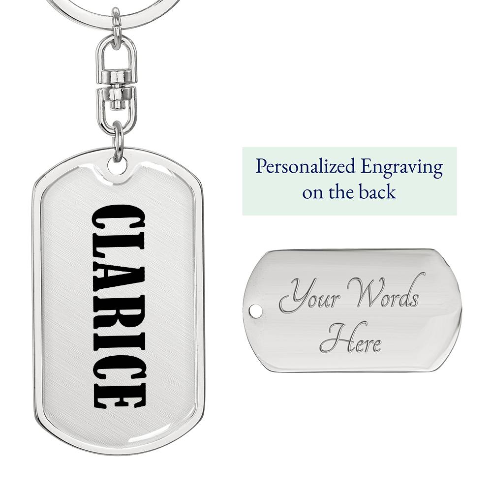 Clarice v01 - Luxury Dog Tag Keychain