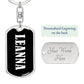 Leanna v03 - Luxury Dog Tag Keychain