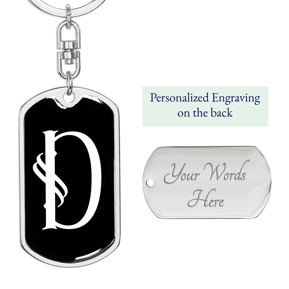 Initial D v001-13 - Luxury Dog Tag Keychain