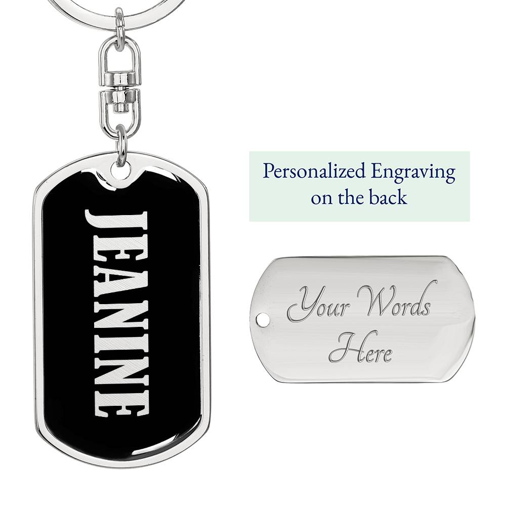 Jeanine v02 - Luxury Dog Tag Keychain
