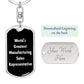 World's Greatest Manufacturing Sales Representative v3 - Luxury Dog Tag Keychain