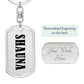 Shauna v01 - Luxury Dog Tag Keychain