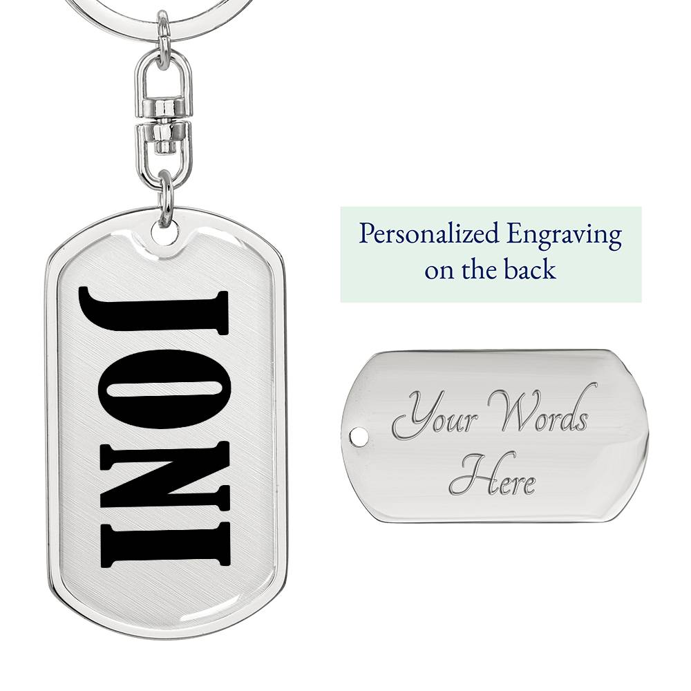 Joni v01 - Luxury Dog Tag Keychain