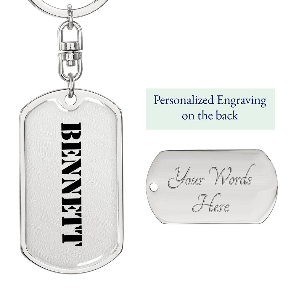 Bennett - Luxury Dog Tag Keychain