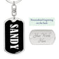 Sandy v01w - Luxury Dog Tag Keychain