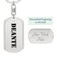 Deante - Luxury Dog Tag Keychain