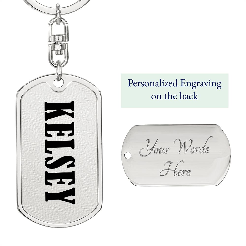 Kelsey v01 - Luxury Dog Tag Keychain