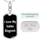 Love My Indian Ringneck v3 - Luxury Dog Tag Keychain