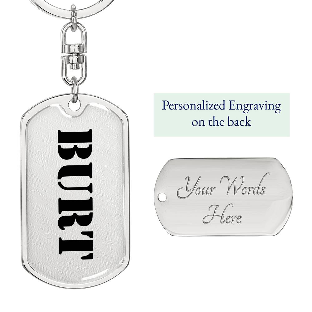 Burt - Luxury Dog Tag Keychain