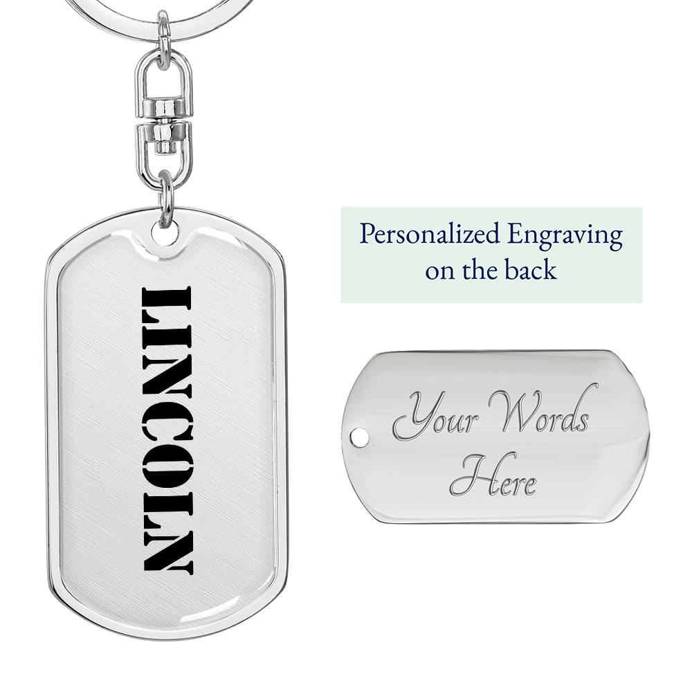 Lincoln - Luxury Dog Tag Keychain