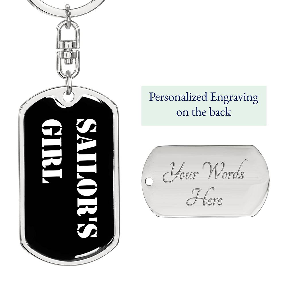 Sailor's Girl v3 - Luxury Dog Tag Keychain