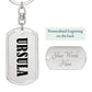 Ursula v01 - Luxury Dog Tag Keychain
