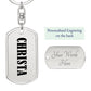 Christa v01 - Luxury Dog Tag Keychain