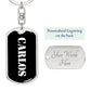 Carlos v2 - Luxury Dog Tag Keychain