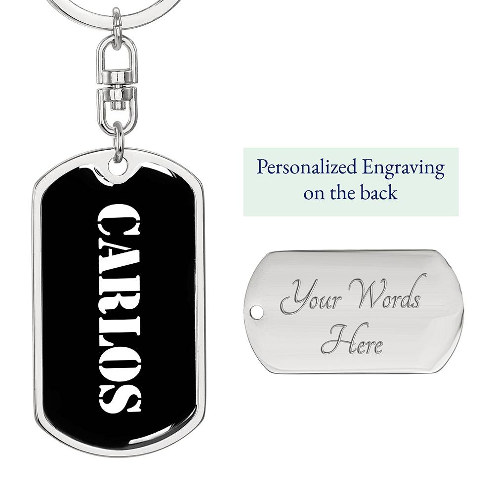 Carlos v2 - Luxury Dog Tag Keychain