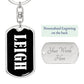 Leigh v03 - Luxury Dog Tag Keychain