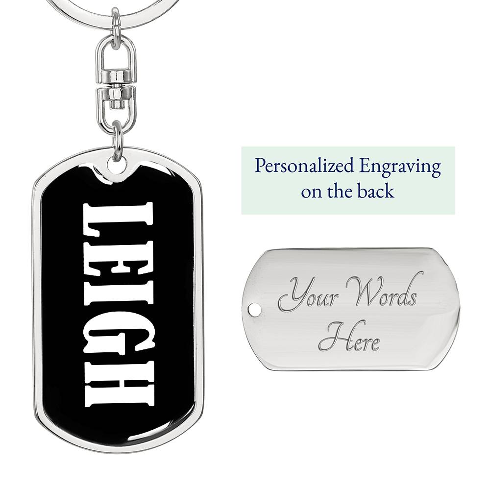 Leigh v03 - Luxury Dog Tag Keychain